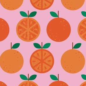 Oranges on Pink