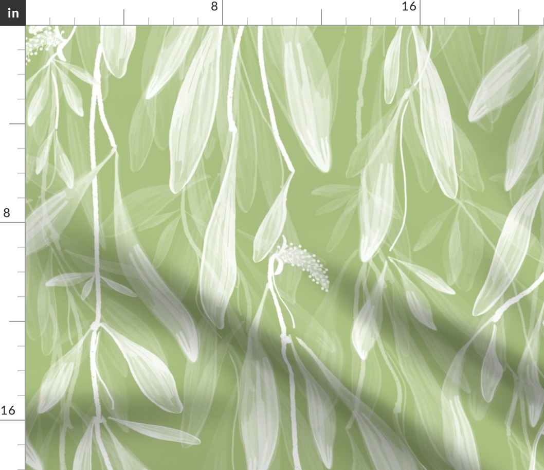 Willow Wisp | Monochrome | Celery Green _3 A9C07E