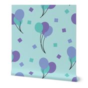 Balloons Blue Violet Turquoise