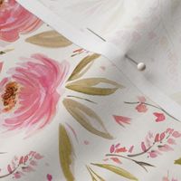 Florence, floral, flowers,   soft pink, watercolor florals