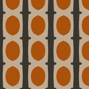 Retro pattern large orange