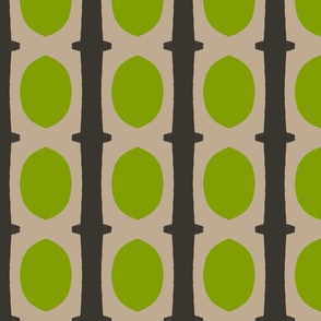 Retro pattern large green