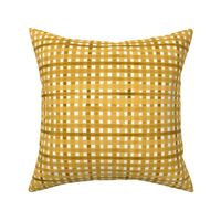 golden mustard handpainted gingham