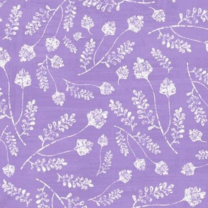 Stamped Flowers On Lavender