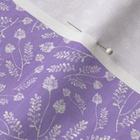 Stamped Flowers On Lavender Small