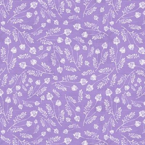 Stamped Flowers On Lavender Small