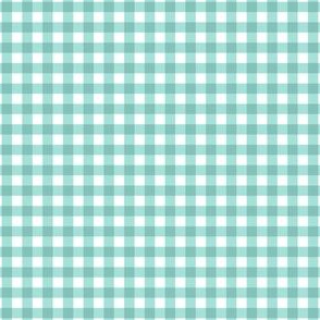 Teal gingham classic checkered blue_small scale