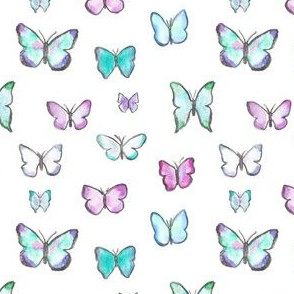 dreamy watercolor butterflies 
