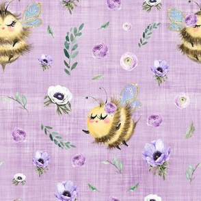 bee lilac linen