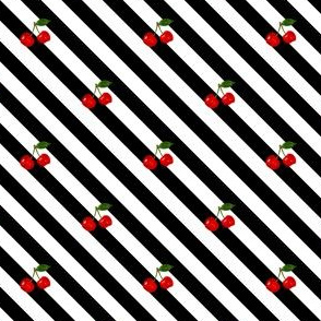 Cherries on diagonal stripes
