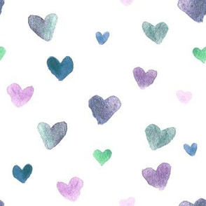 dreamy watercolor hearts