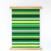 Bigger Scale - Buzzing Bee Stripes - Green Background
