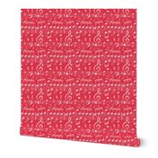 Bigger Scale - Music Notes - Watermelon Pink