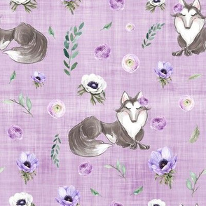 wolf lilac linen