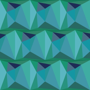 blue origami rows 