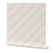 Pastel Rainbow Gradient Gingham - Medium Scale