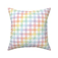 Pastel Rainbow Gradient Gingham - Medium Scale