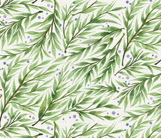 Springtime Petilil – watercolor grass pattern