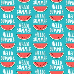 Hello Summer - watermelon - blue - LAD21