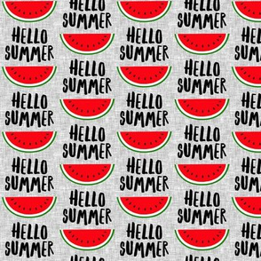 Hello Summer - watermelon - grey - LAD21