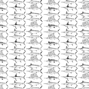 Royal Billfish Slam - Simple black on white background