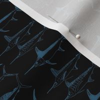 Royal Billfish Slam - Simple blue on black background