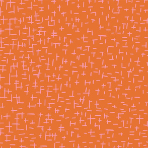 Random Stitches | Hot Pink + Orange