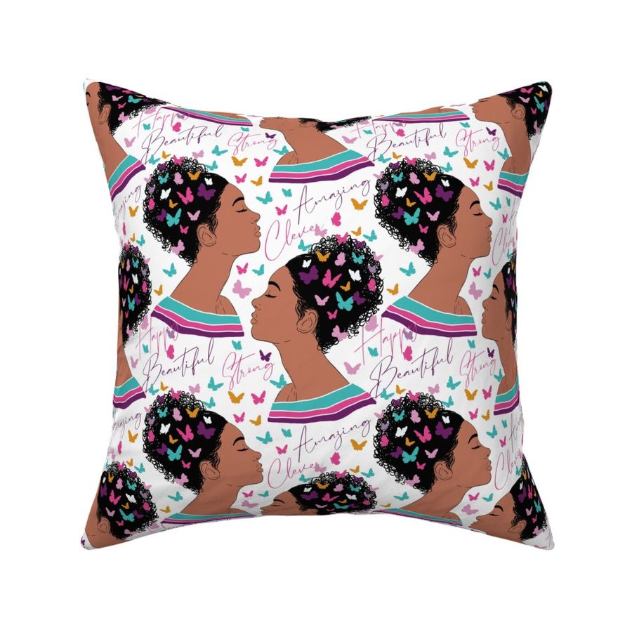 African American black girl with Fabric | Spoonflower