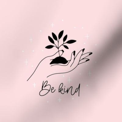 Be kind embroidery template