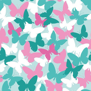 Camouflage butterflies girly
