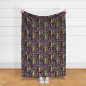 African American tribal pattern black