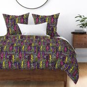 African American tribal pattern black