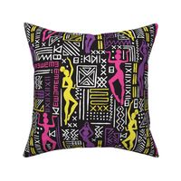 African American tribal pattern black