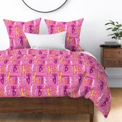 African American tribal pattern pink