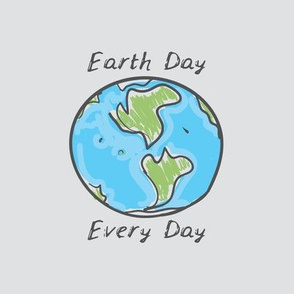 Embroidery Template Earth day every day. 