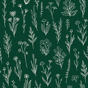 Wild Grasses seamless pattern