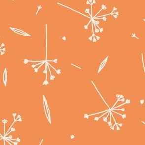 Grass orange lineart minimalistic