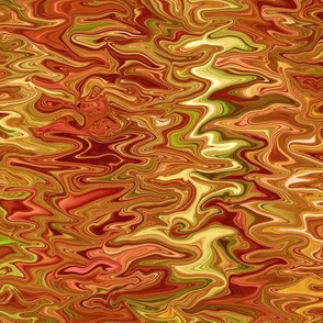 STRM5L - Large Scale - Blending Marbleized Bands of Shifting Shadows in Rust - Orange - Gold - Yellow