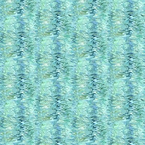 STRM10L - Blending Marbleized Bands of Shifting Shadows in Crystalline Aqua and Teal