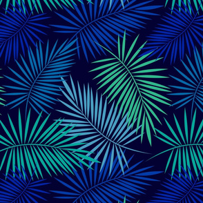 Palm Leaf - Blue