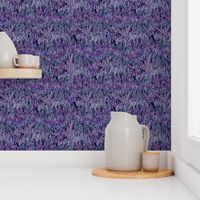 ZGZG3C - - Small -  Fluid Organic Blender in Variegated Purple and Aqua Squiggles on a Dark Ground