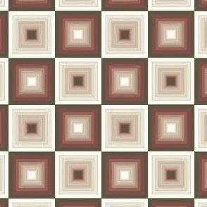 Modern Geometric Jacquard - Patio Lanterns 2 - Contoured Tile - Historic Colorway 3