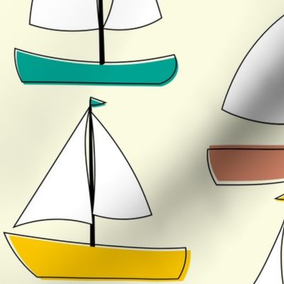 Sailboats - Yellow