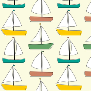 Sailboats - Yellow