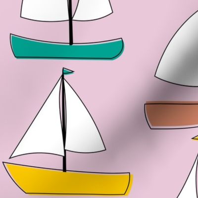 Sailboats - Pink