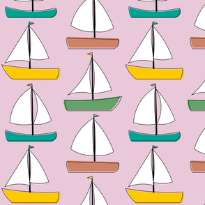 Sailboats - Pink