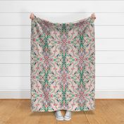 Indian Damask Colorful (Pink) - Large Scale