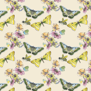 Butterflies on Beige