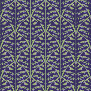 Kentucky Bluegrass Damask - Medium Blue