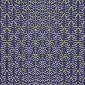 Kentucky Bluegrass Damask - Small Blue 